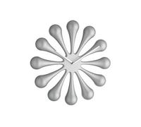 Montre TFA Horloge murale analogique design, modèle ASTRO, argent métallique mat, 60.3008