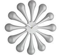Horloge murale analogique design, modèle ASTRO, argent métallique mat, TFA 60.3008 Argent G