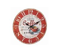 Horloge murale analogique en MDF, design VINTAGE, Café, 60.3045.12
