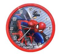 Horloge murale analogique Spiderman Marvel pour enfants 25 cm pour chambre de jeu