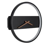 Horloge murale applique murale rétroéclairage LED métal noir mat D 32 cm