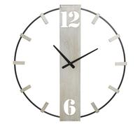 Mauro Ferretti - Horloge en métal Silvery 61 x 4.5 x 63 cm Noir et Argent