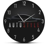 Horloge Murale Auto Style Conduite Voiture Logo Moderne Silencieux Horloge Murale Véhicule De Sport Garage Entreprise Signe Mural Entreprise Auto Entreprise Suspension Montre Murale