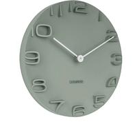 Karlsson Horloge murale On The Edge Jungle Green – mains chromées Ø42 cm – Pile AA non incluse