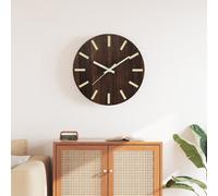 Horloge murale avec échelle et aiguilles lumineuses Marron Ø30 cm