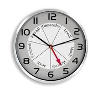 Horloge Murale avec Indication Jour de la Semaine