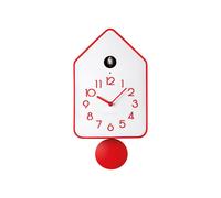 HORLOGE MURALE AVEC PENDULE 'QQ-UP' "HOME" Red
