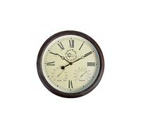 Horloge murale avec thermo-hygromètre - L 6,1 cm x l 38,3 cm x H 38,5 cm - Chiffres romains