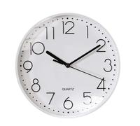 Horloge murale - AVIZAR - 26 cm - Blanc/noir - Mouvement silencieux - Style scandinave