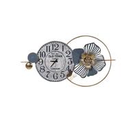 Horloge murale BERKERIUM 90 cm Métal Bleu