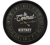 Horloge murale bistrot noir vintage Ø50cm - - ALTOBUY Noir G
