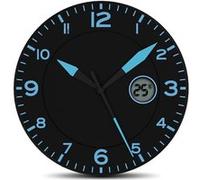 Horloge murale cadran vert FISHTEC grands chiffres température intérieure LCD salon chambre
