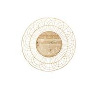 Horloge Murale Bohème Rosace Ajourée en Rotin Ø70cm