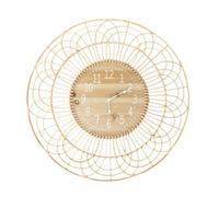 Horloge Murale Bohème Rosace Ajourée en Rotin Ø70cm - LISON