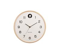 Horloge murale bois de bouleau Karlsson Natural Cuckoo - blanc - 6x31,5 cm