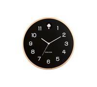 Horloge murale bois de bouleau Karlsson Natural Cuckoo Noir 6x31,5 cm