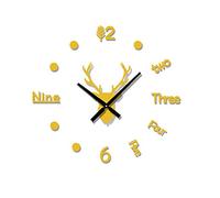 Horloge Murale Bricolage,Mini Horloge Murale Maison 3D Autocollants de Miroir Acrylique Bricolage,Décoration de la Maison Salon Aiguille de Quartz Montre Suspendue Auto adhésive