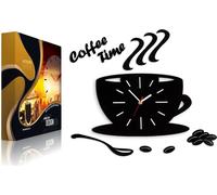 Horloge Murale Café Heure Tasse Satin
