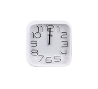 Horloge Murale Carrée Mécanisme Silencieux 33x33cm Blanc