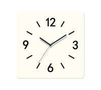 Horloge murale carrée moderne, 30,5 cm, silencieuse, sans tic-tac avec grands chiffres, cadre en métal pour salon, bureau, chambre à coucher, cuisine, salle de classe (noir)