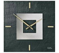 Horloge murale carrée noire en ardoise Bons plans : Nouveauté