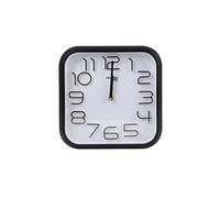 Horloge murale carrée silencieuse - 33x33cm Noir