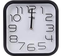 Avizar Horloge Murale Carrée avec Mécanisme Silencieux 33x33cm Noir