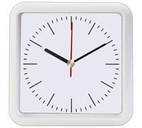 Horloge murale chic pour salle de bain et cuisine, étanche, anti-poussière, silencieuse, installation facile (blanc)