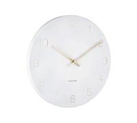 Karlsson Charm Engraved Numbers Wall Clock S Horloge Murale KA5788WH - Unisex - 30 cm - Quartz