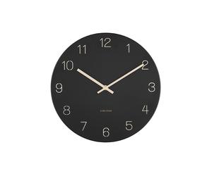 Horloge murale chiffres gravés Karlsson Charm Small Noir 3,5x30 cm