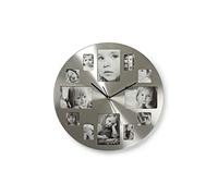 Horloge Murale Circulaire Argent Diamètre 40cm Cadre photo
