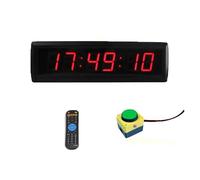 Horloge murale compte à rebours LED avec chronographe, alarme, minuterie, chronomètre, bouton de remise zéro, couleur rouge Ouverture à Distance