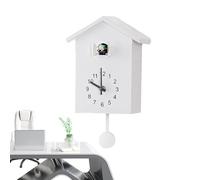 Horloge murale coucou - Design oiseau décoratif, fonction d'alarme chronométrée, alimentée par batterie, mouvement pendulaire | Accent décoratif, horloge de salon ou de chambre à coucher, décoration d