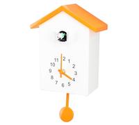 Horloge Murale Coucou, Horloge Murale Nichoir avec Pendule D'Horloge Oscillante, Horloge de Maison D'oiseau Chantant, Horloge à Quartz Pendule Murale, Décoration Murale pour la