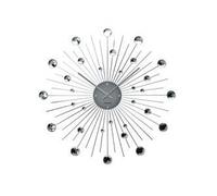 Karlsson KA4859 Sunburst Crystal Pendule Murale Plastique Argent 4 X 50 X 50 cm Taille L