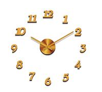 Horloge Murale Cuisine Pendule Murale Horloge Murale Auto-adhésive Horloge Sans Poinçon 16 Pouces Salon Bricolage Horloge Murale Moderne Silencieuse Décoration En Métal Sans Tic-tac Horloge Murale Mod