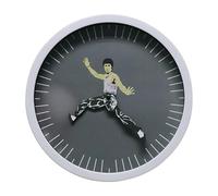 Horloge murale d'acteur d'action, horloge murale de kung fu, horloge ronde fantaisie, horloge murale moderne, horloge murale chinoise, horloge murale de cuisine, horloge murale de cuisine, horloge