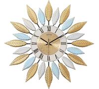 Horloge murale d'art moderne, horloge simple, horloge murale du milieu du siècle, silencieuse, fonctionne à piles, silencieuse, sans tic-tac, grandes horloges à quartz à lumière du soleil, salon