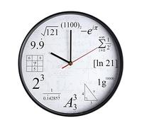 Horloge Murale de Classe de mathématiques, Horloge décorative mathématique Moderne et Non Collante, à Quartz silencieuse et Amusante pour la Maison, l'école et Le Bureau