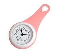 Horloge Murale de Cuisine, Salle de Bain, étanche, Petite Horloge Murale numérique silencieuse avec Ventouse (Rose)