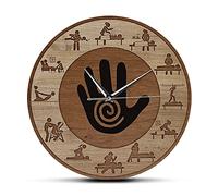 Horloge murale de massage | Design unique d'icônes de massage | Horloge à quartz silencieuse sans tic-tac | 30 cm | Style moderne | Idéale pour spa, centres de bien-être, chambres | Fonctionne avec