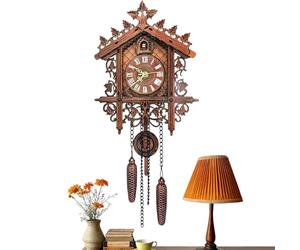 Horloge murale de style rétro, touche chaque heure, en bois, alimentée par | Horloge murale avec régulateur de style rétro pour chambre, salon, bureau, bureau