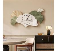 Horloge Murale décorative 3D Imitation, Applique Murale, Sculpture Murale Moderne, Tableau décoratif LED en Relief avec Alimentation Secteur pour Chambre, Salon (Vert 30 x 17,7 Pouces)