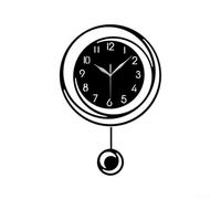 Horloge murale décorative à piles avec pendule silencieuse, mouvement à quartz sans tic-tac, grands chiffres clairs pour une lecture facile de l'heure