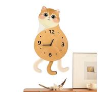 Horloge Murale Décorative Avec Queue Mobile - Décoration De Chat Numérique Silencieuse Sans Tic- | Horloge Intérieure | Décoration Murale Pour Salon, Maison, Chambre À Coucher, Cuisine, Sall