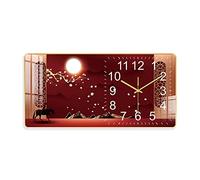 Horloge murale décorative créative de style chinois nouvelle lumière salon de luxe peinture décorative horloge murale porche horloge murale muet horloge murale horloge murale numérique (couleur : 09