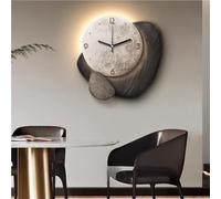 Horloge Murale décorative en grès - Tableau à Suspendre 3D avec Relief LED pour Salon et Chambre