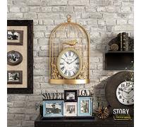 Horloge Murale décorative et créative de Cuisine, fabriquée à la Main. Charme élégant et Original, détails Luxueux, Mouvement réaliste des Oiseaux migrateurs. Décoration