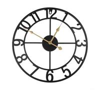 Horloge murale décorative pour extérieur avec touche vintage, parfaite pour les terrasses et les jardins, 34 cm/40 cm (B)