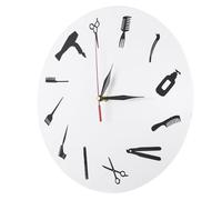 Horloge Murale Décorative Silencieuse en Acrylique pour Salon de Coiffure | Décoration Moderne Simple, Alimentation par Pile Aa, Usage Maison ou Vitrine, Montage Facile